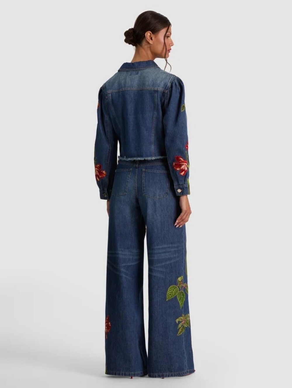 Alice + Olivia AMAZING EMBROIDERED JEAN - Picture 2 of 15